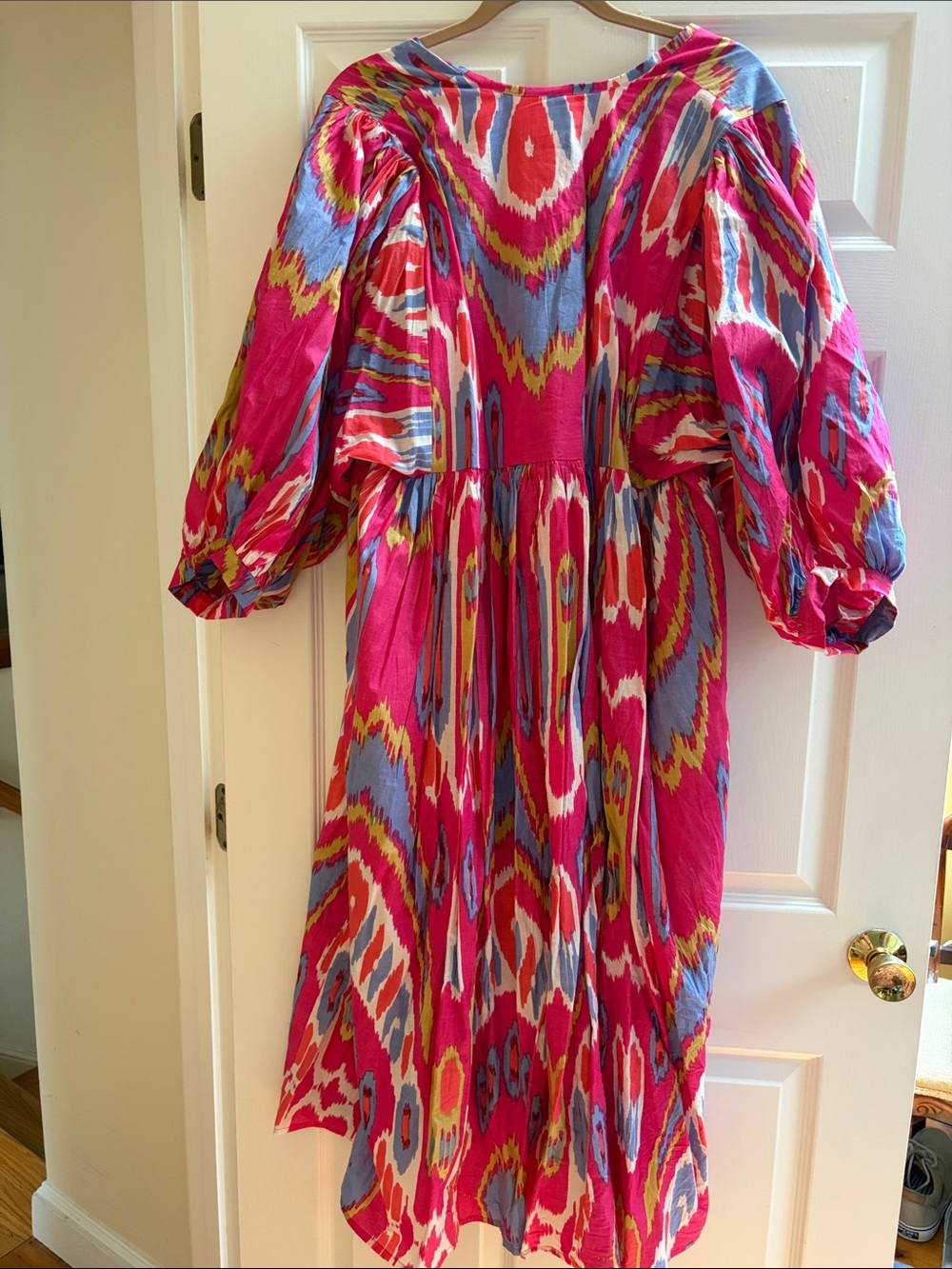 House of Sundar Pink Ikat-Print Dress - Picture 3 of 4